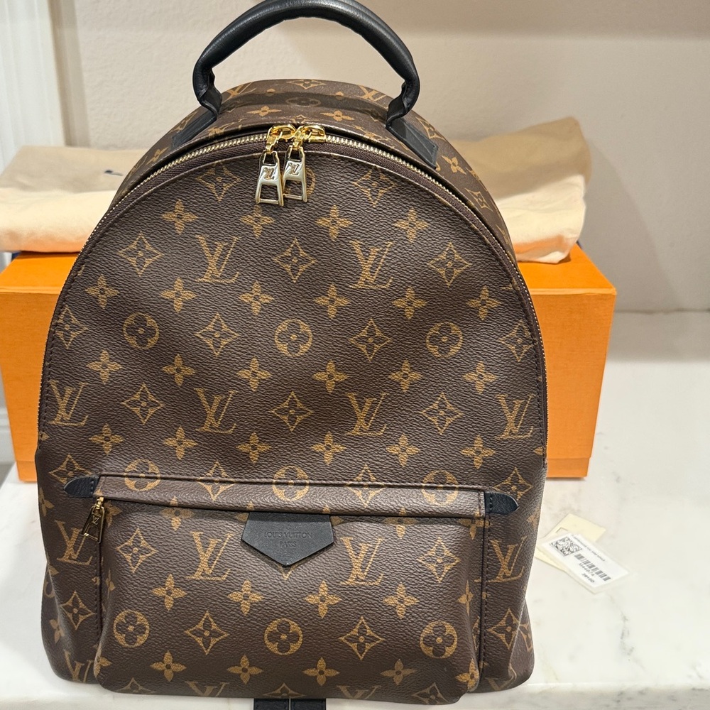 Louis Vuitton Black and Gold Monogram Backpack